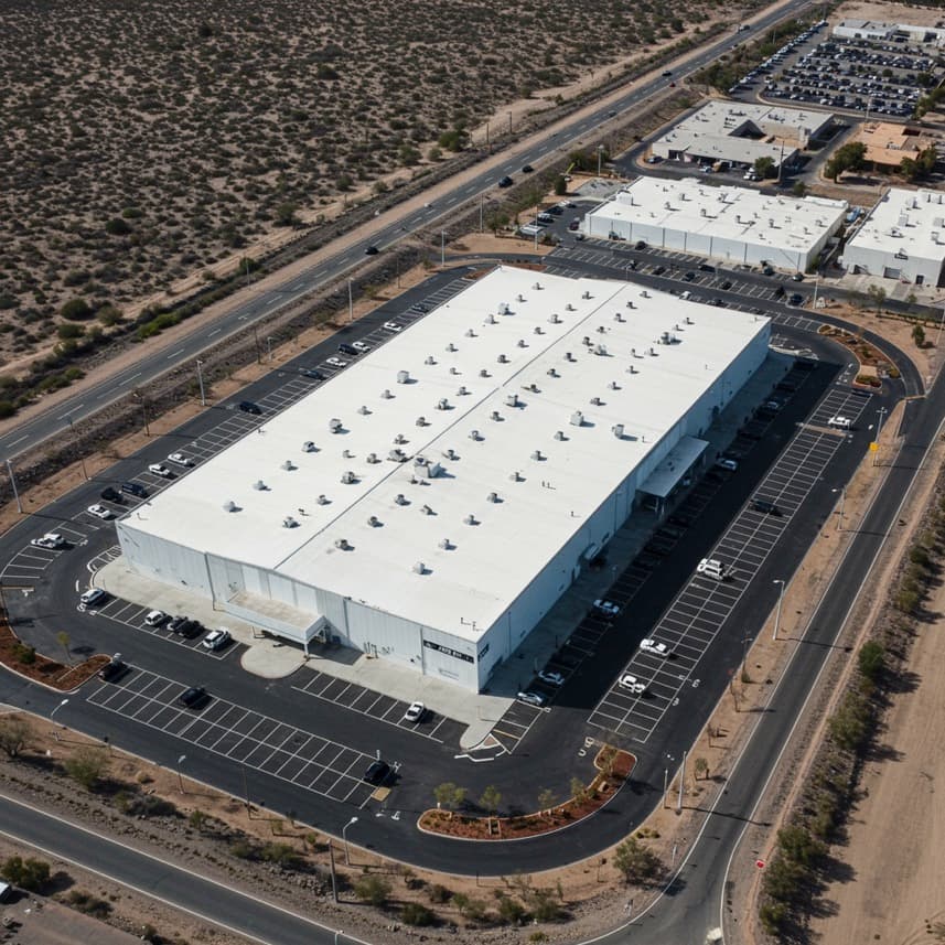 Sustainable sites and water efficiency — LEED industrial building in Mexicali
